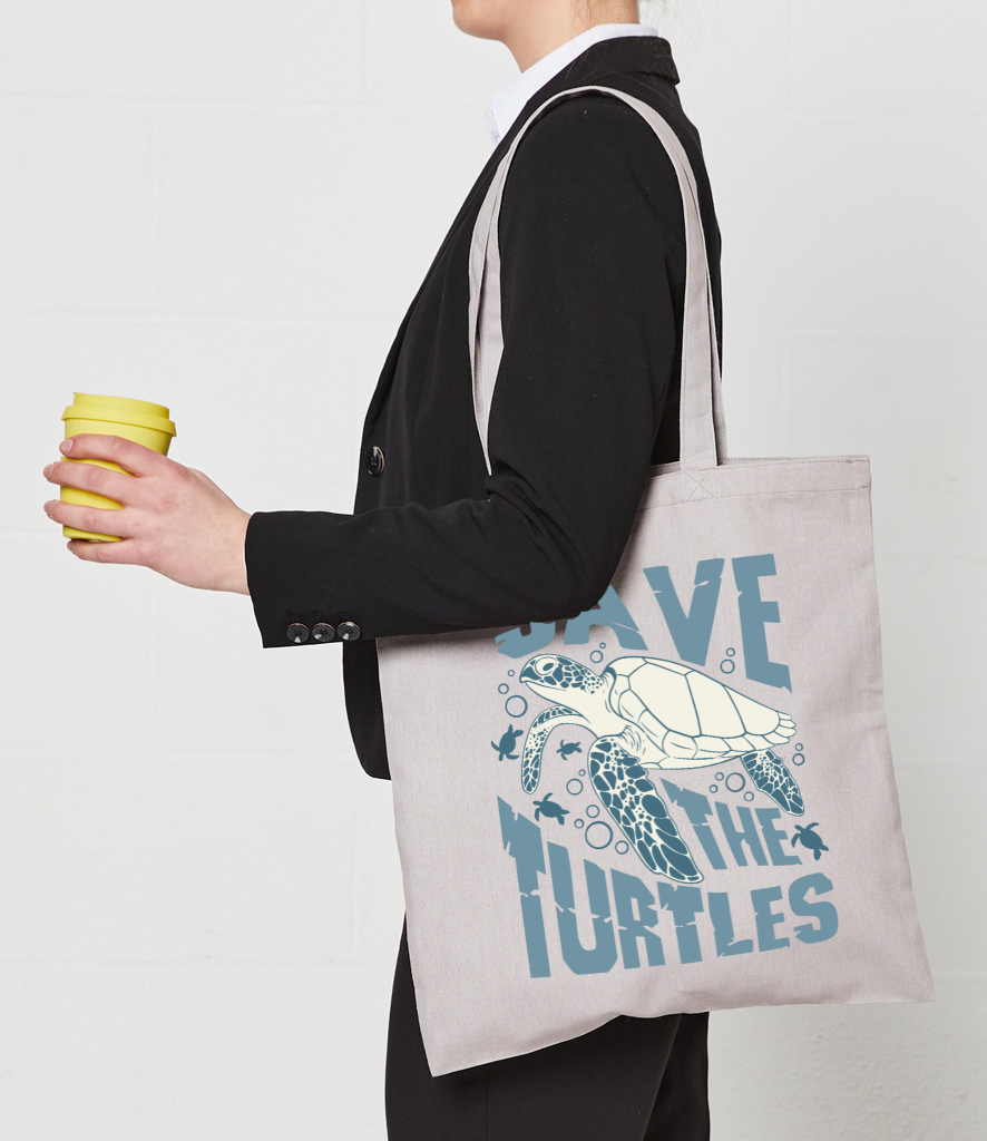 Save the Turtles Tote Bag