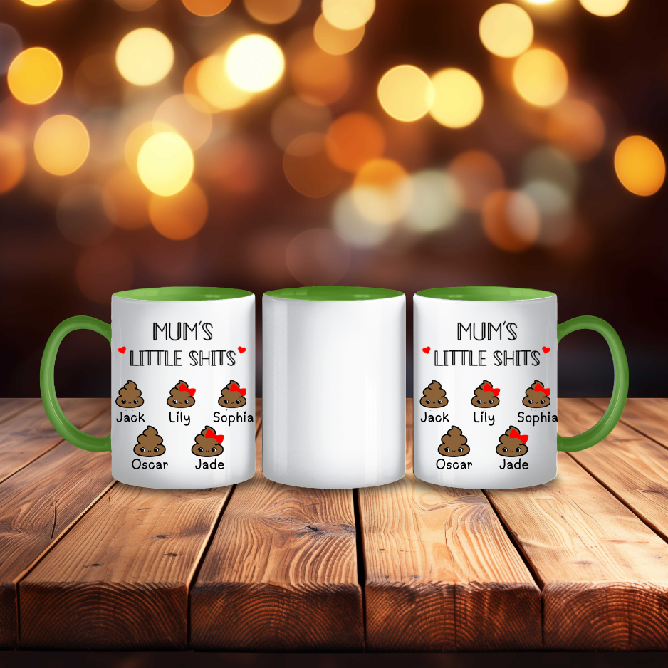 Personalised Mum's Little Sh*ts Coffee Mug