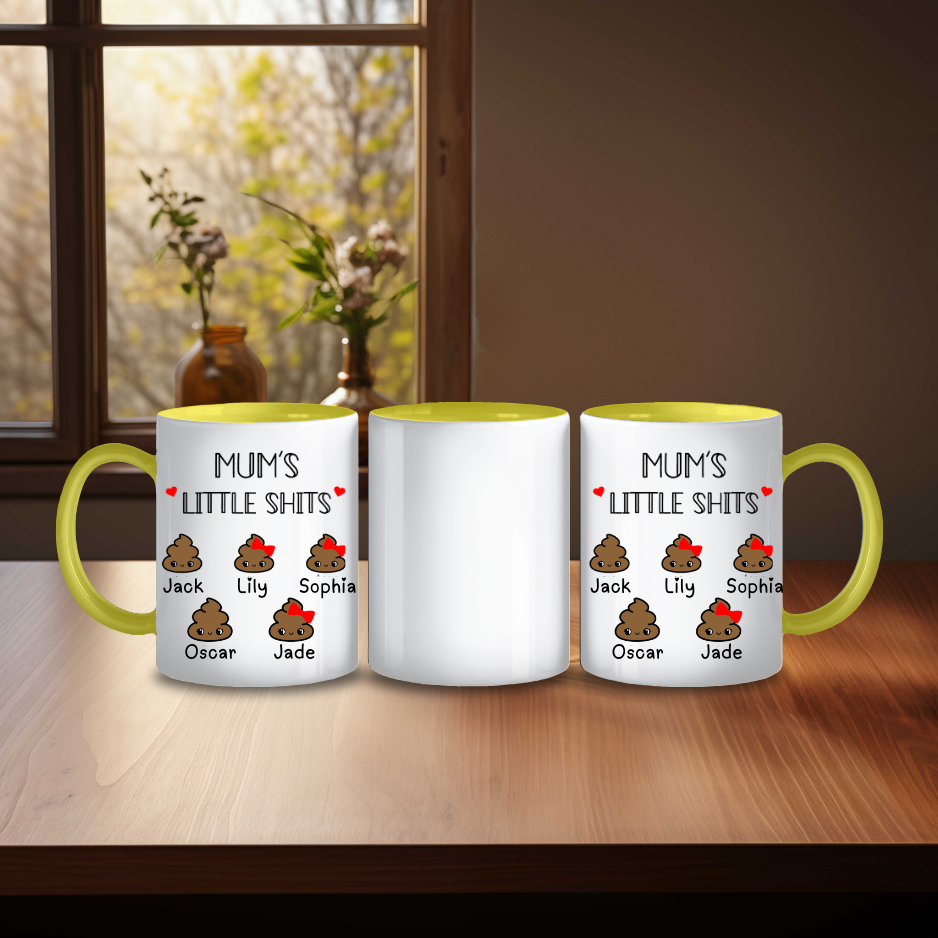 Personalised Mum's Little Sh*ts Coffee Mug