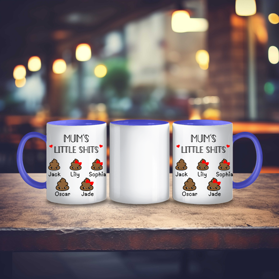 Personalised Mum's Little Sh*ts Coffee Mug