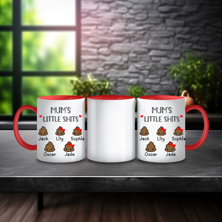 Personalised Mum's Little Sh*ts Coffee Mug