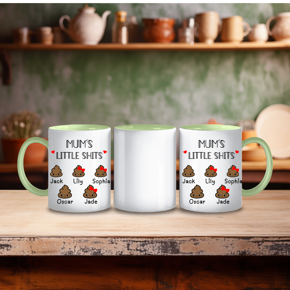 Personalised Mum's Little Sh*ts Coffee Mug