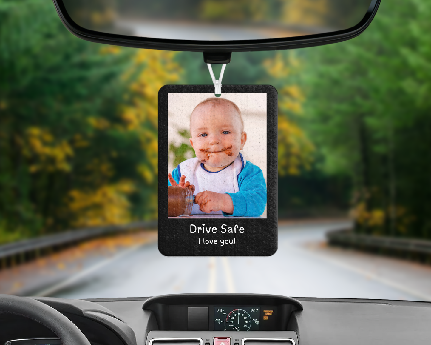 Personalised Drive Safe Photo Air Freshener | Custom Car Air Freshener | Gift for Him & Her