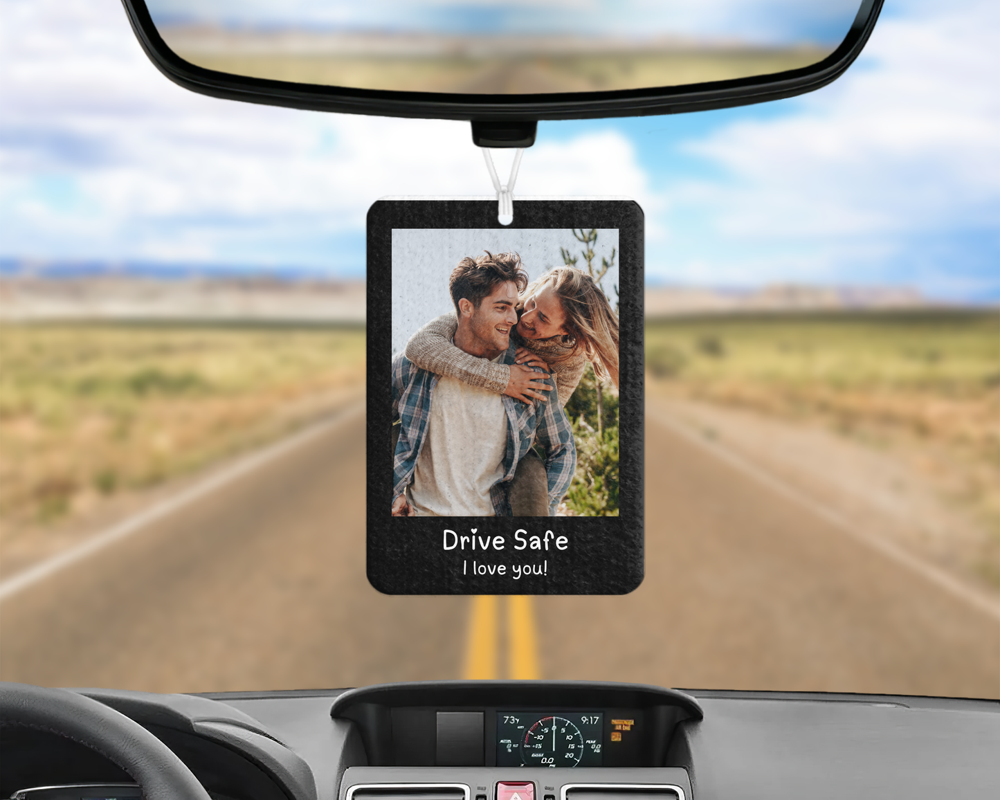 Personalised Drive Safe Photo Air Freshener | Custom Car Air Freshener | Gift for Him & Her