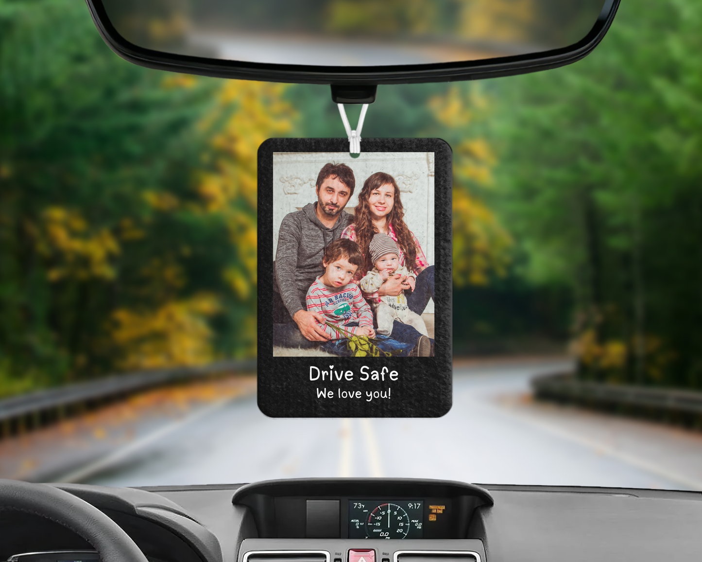 Personalised Drive Safe Photo Air Freshener | Custom Car Air Freshener | Gift for Him & Her