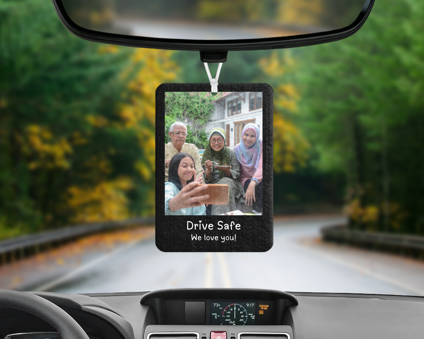 Personalised Drive Safe Photo Air Freshener | Custom Car Air Freshener | Gift for Him & Her