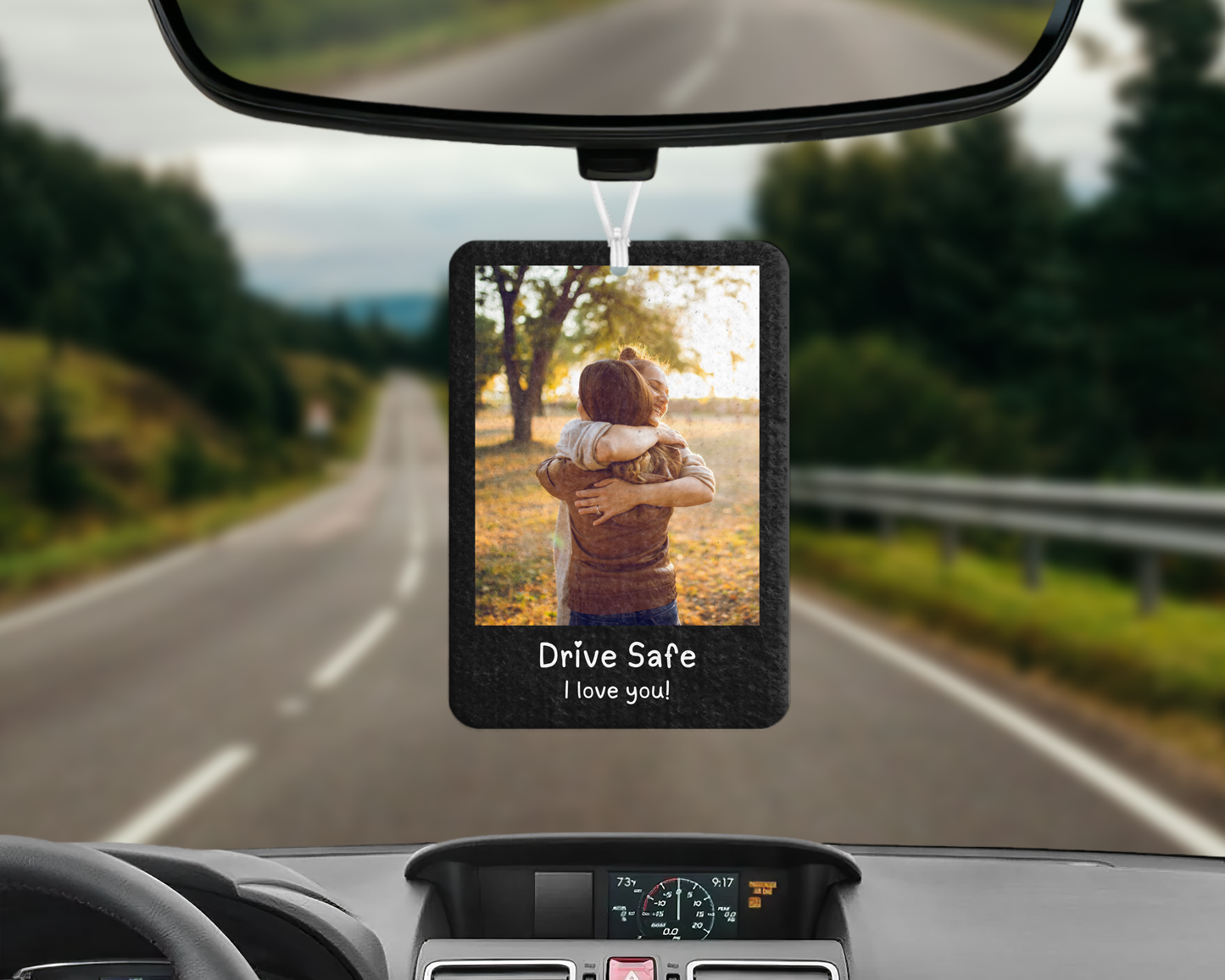 Personalised Drive Safe Photo Air Freshener | Custom Car Air Freshener | Gift for Him & Her