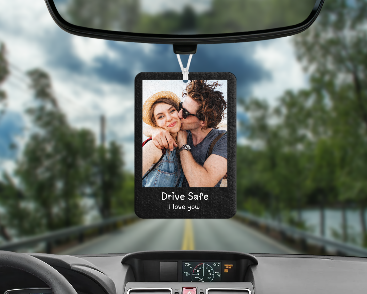 Personalised Drive Safe Photo Air Freshener | Custom Car Air Freshener | Gift for Him & Her