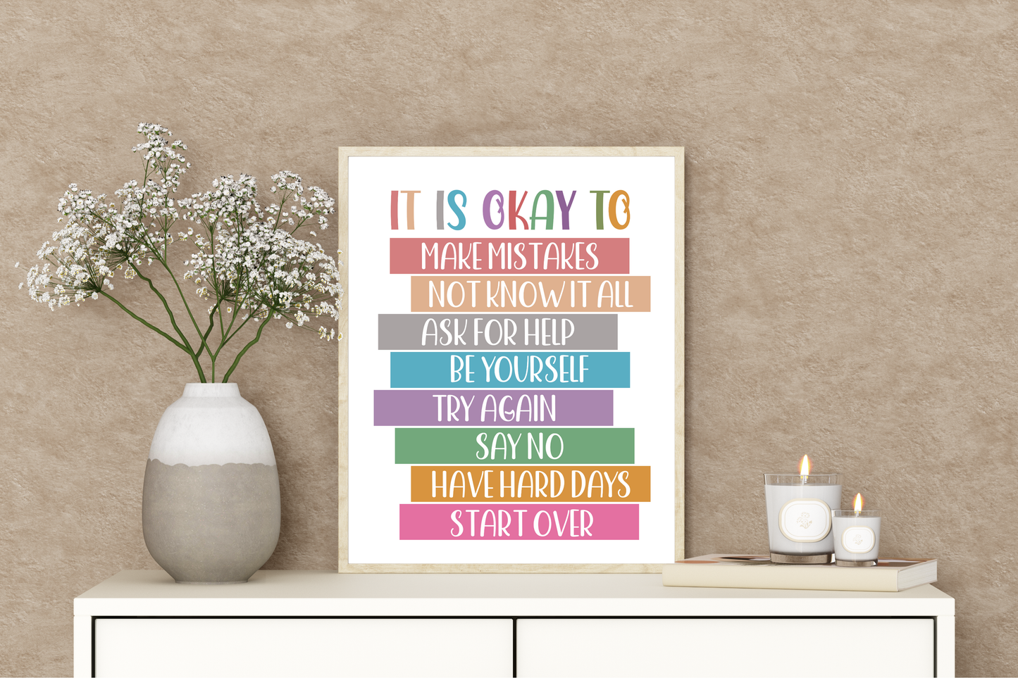 It’s Okay To…” Mental Health Print
