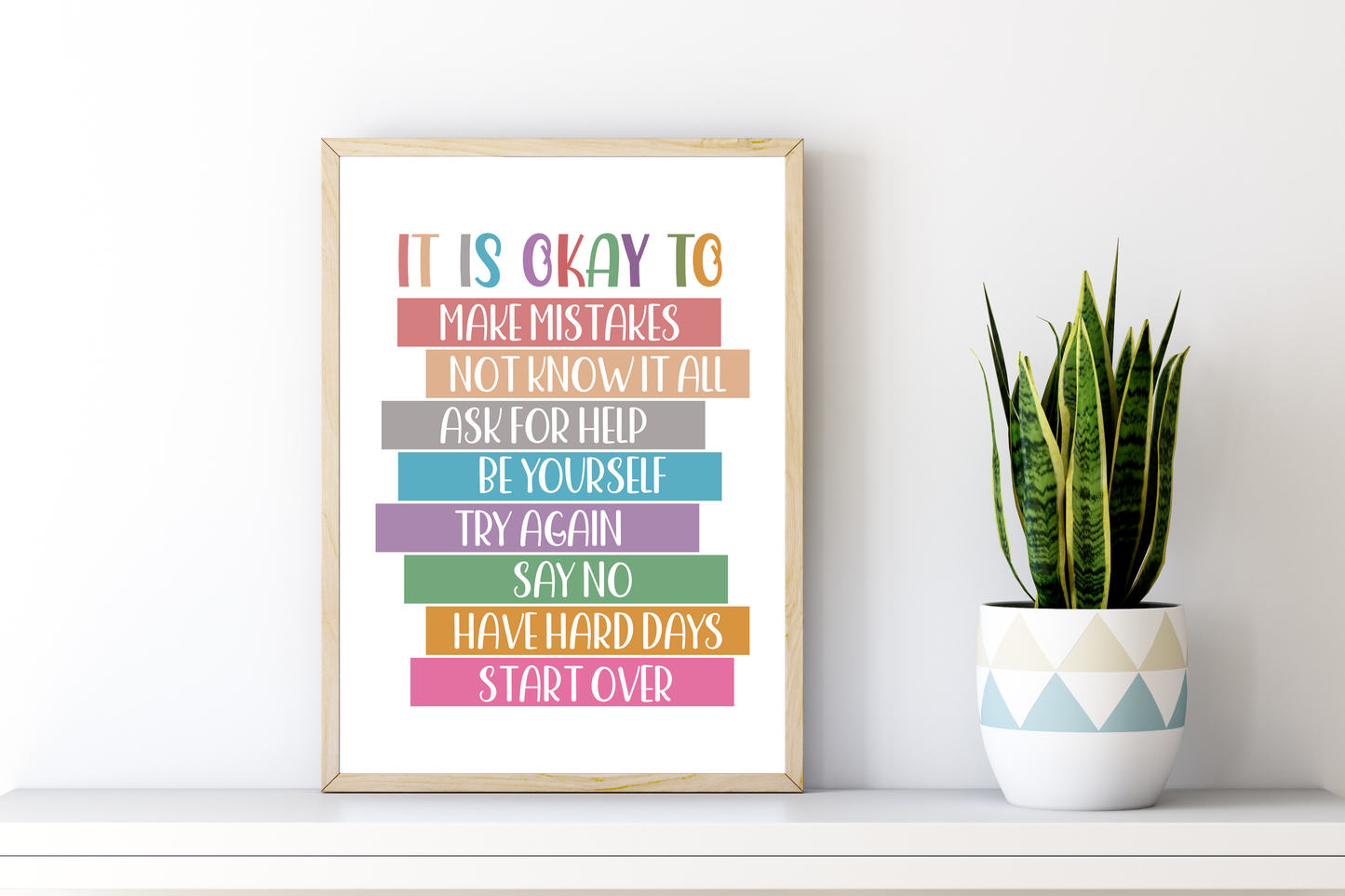 It’s Okay To…” Mental Health Print