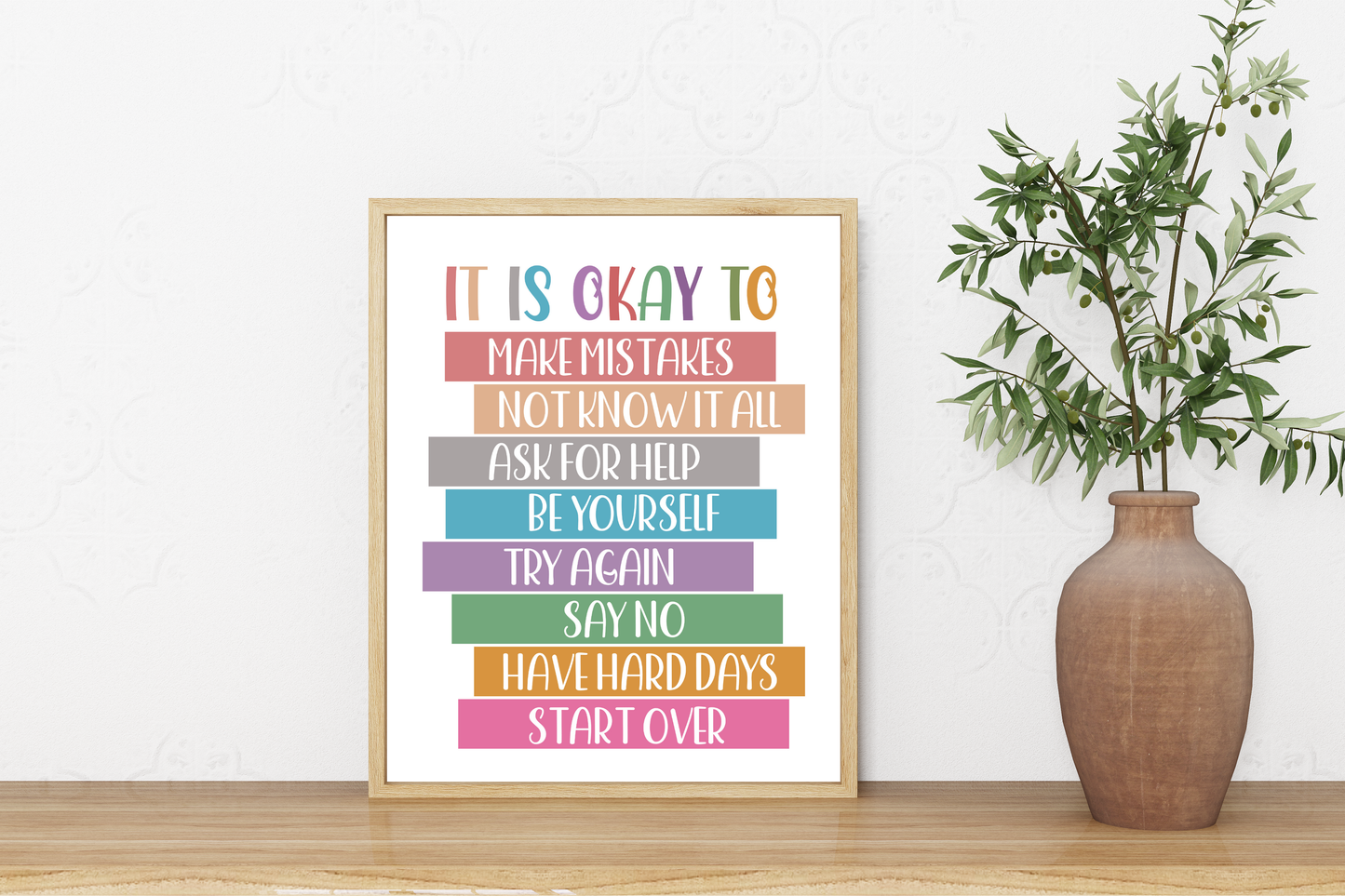 It’s Okay To…” Mental Health Print