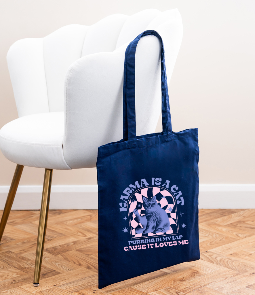 Karma is a Cat Tote Bag