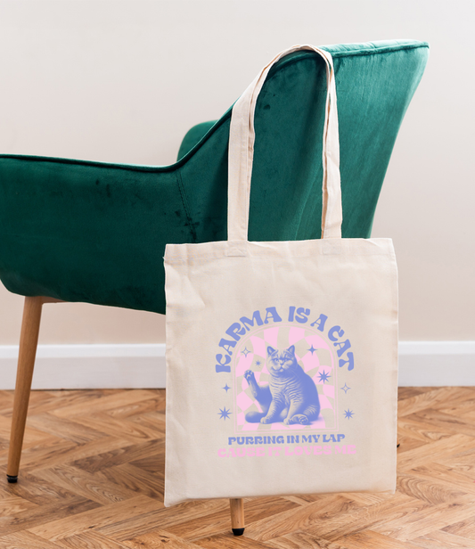 Karma is a Cat Tote Bag