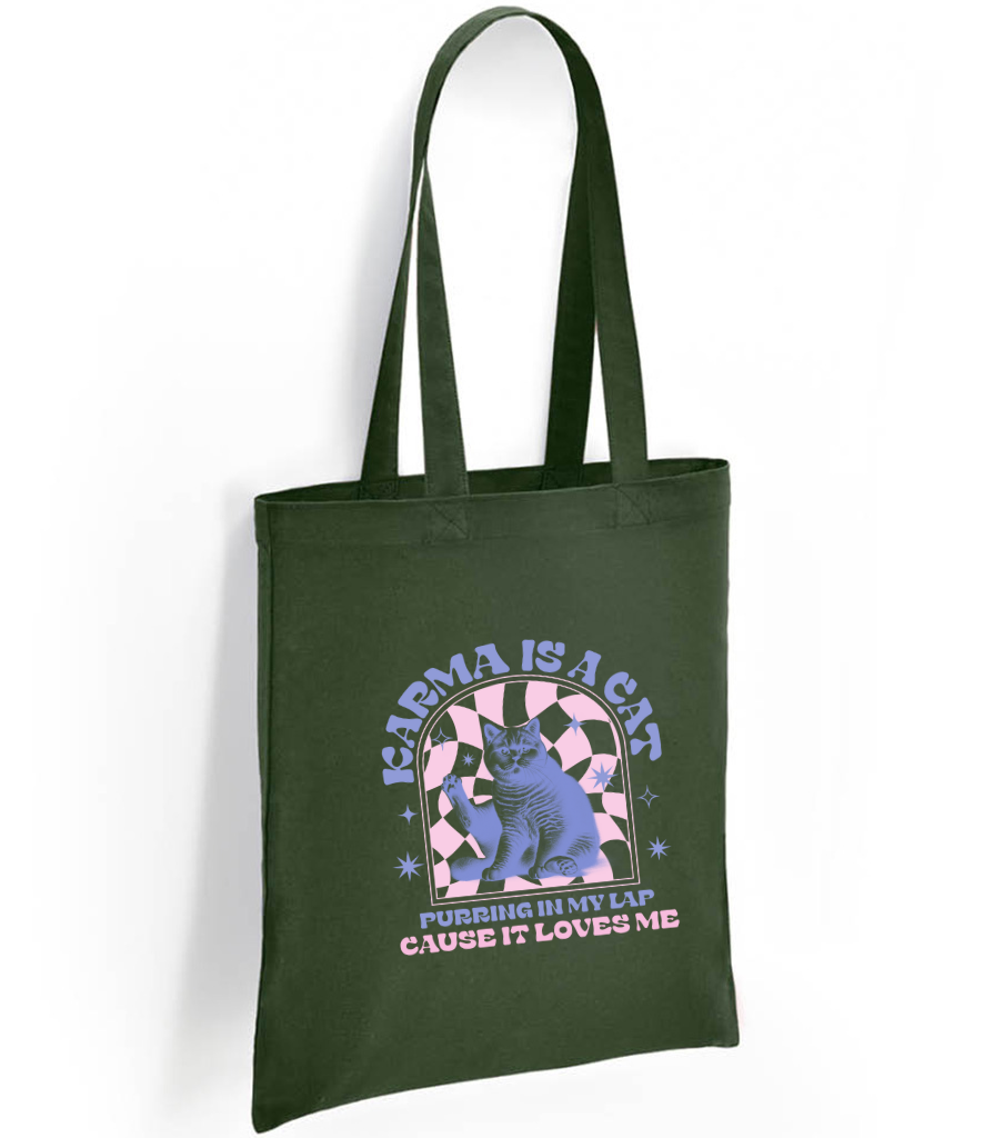 Karma is a Cat Tote Bag