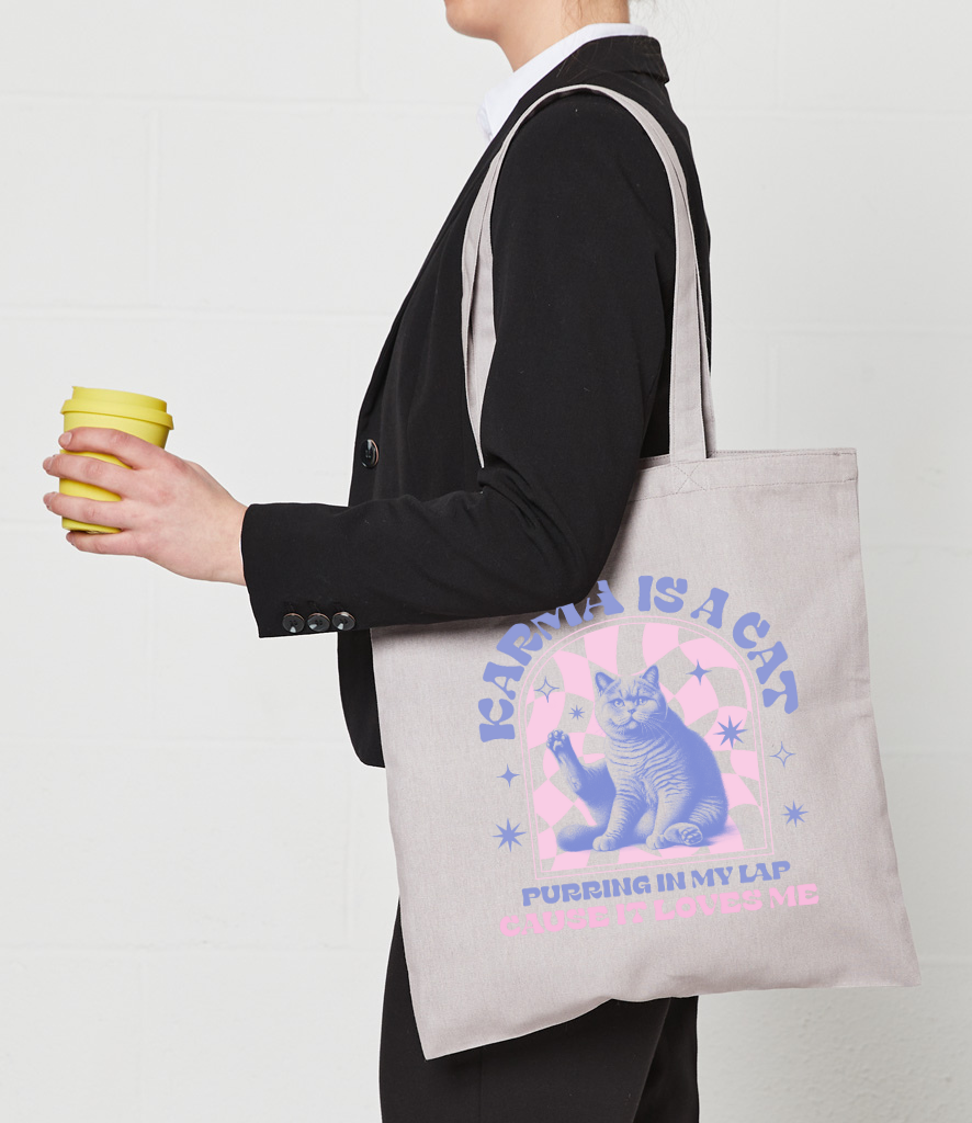 Karma is a Cat Tote Bag