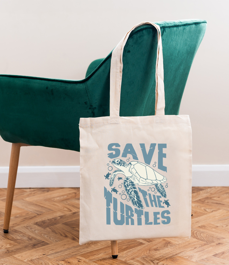 Save the Turtles Tote Bag