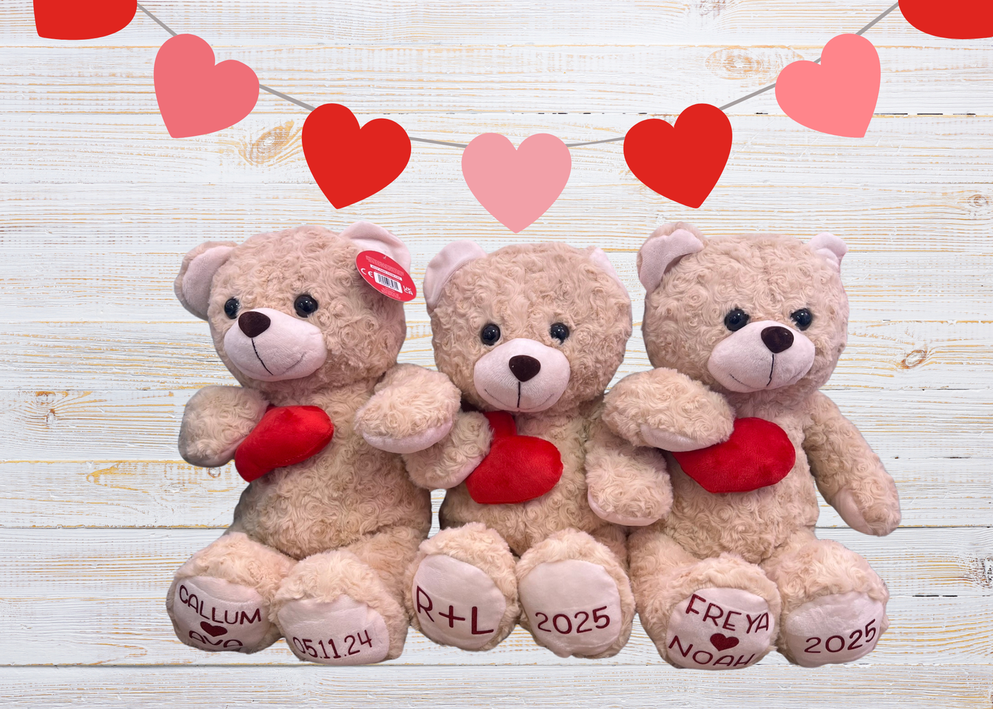 Personalised Valentines Day Bear, Valentines Plush