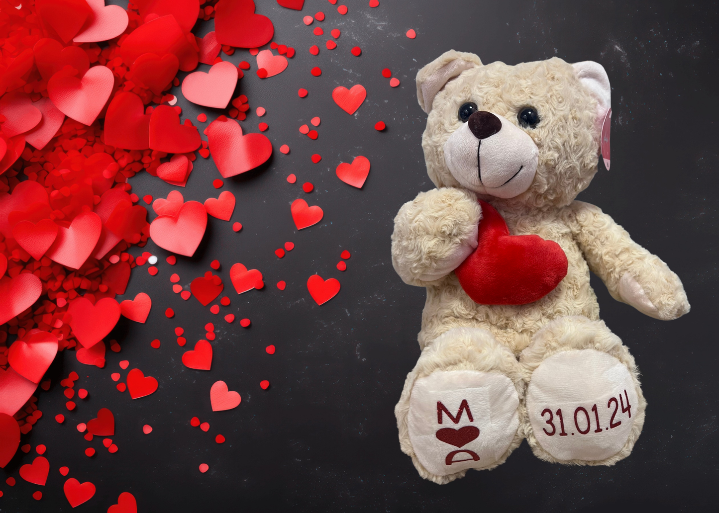 Personalised Valentines Day Bear, Valentines Plush
