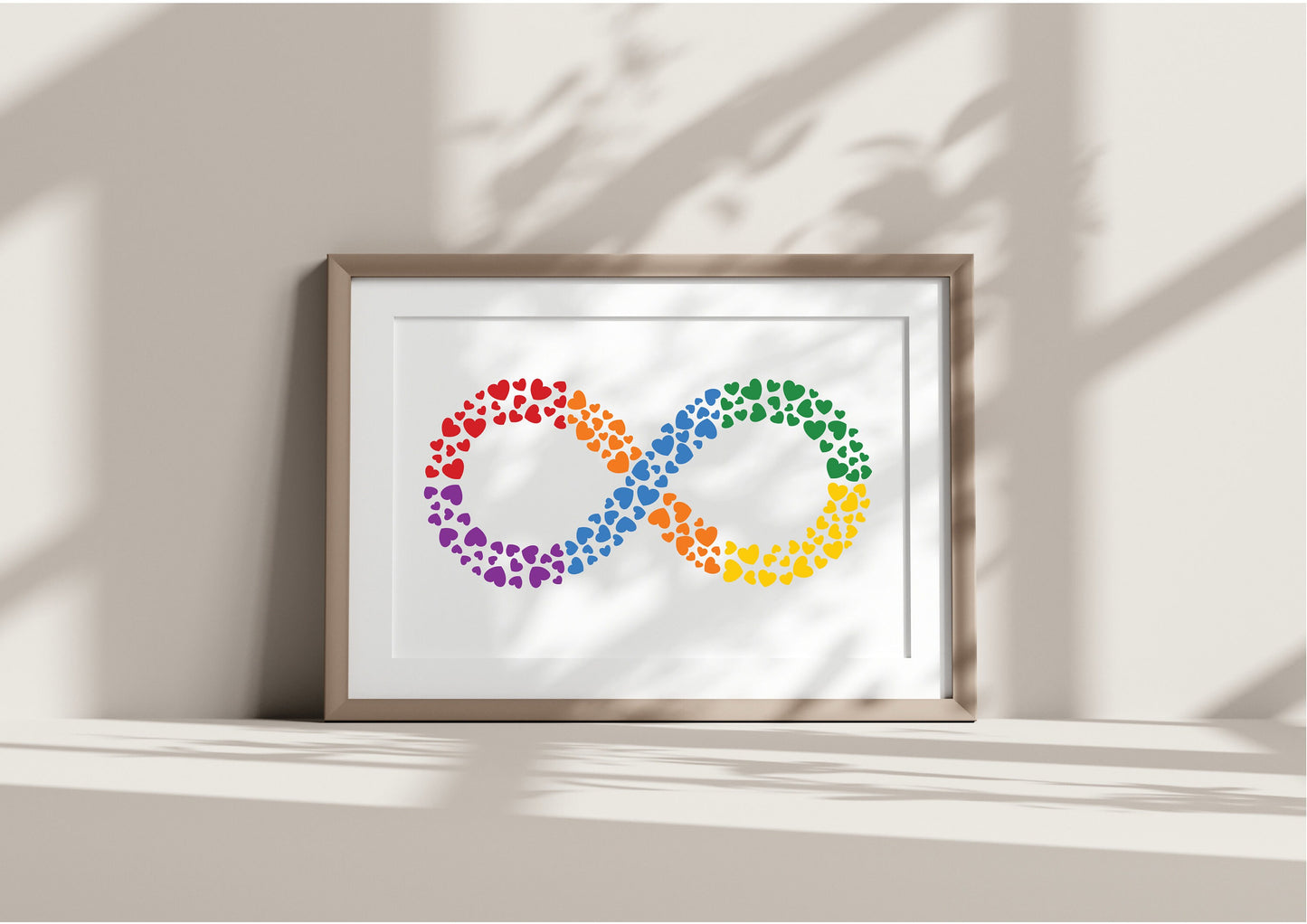 Vibrant Autism Infinity Sign Heart Print
