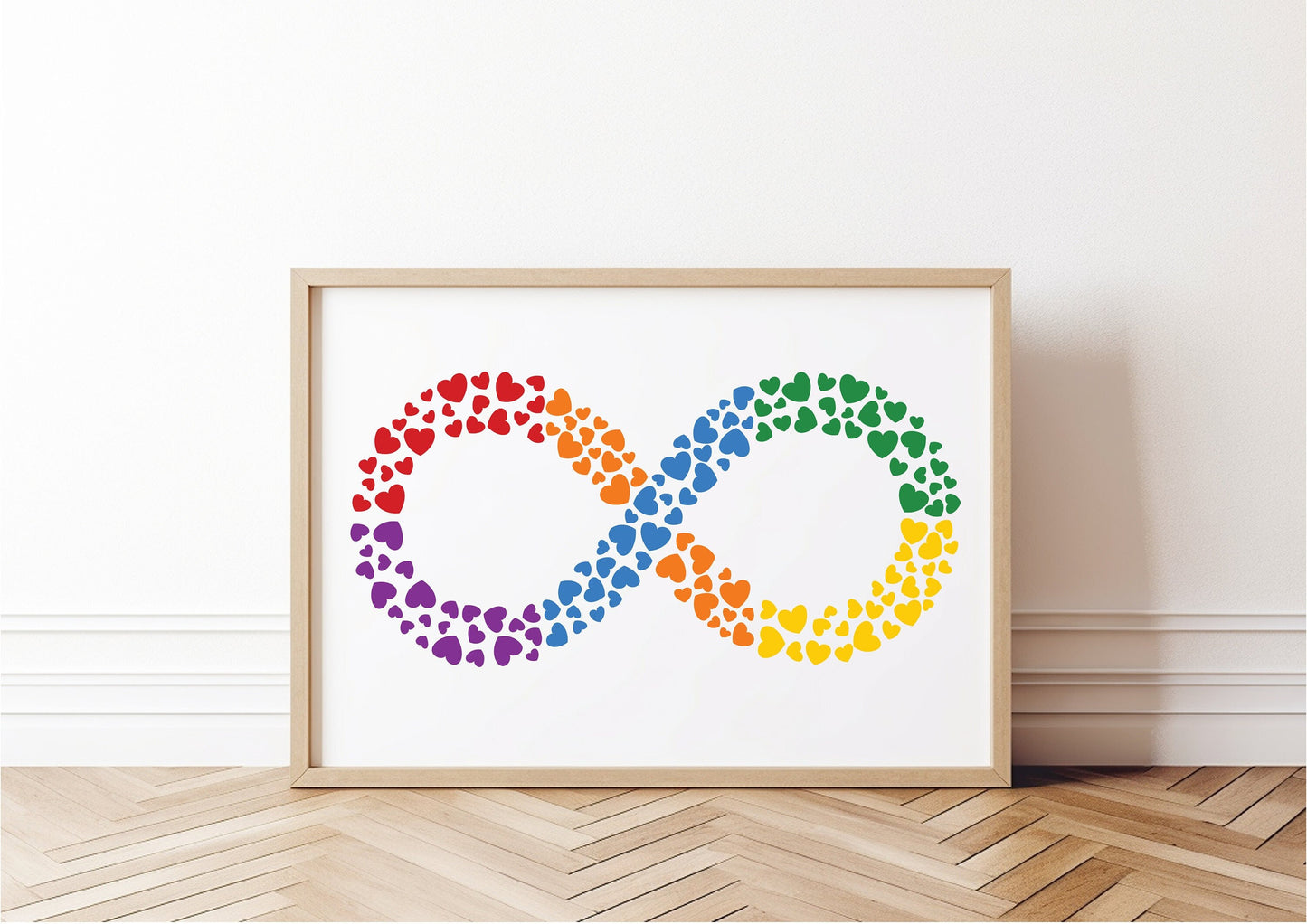 Vibrant Autism Infinity Sign Heart Print