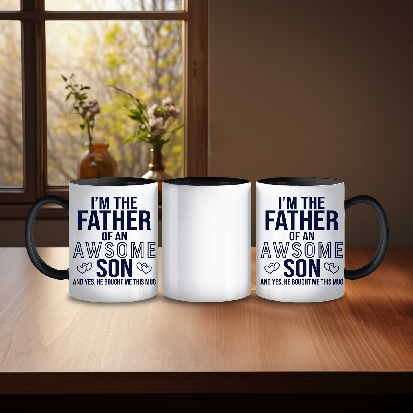 Funny Father of an Awesome Son Mug