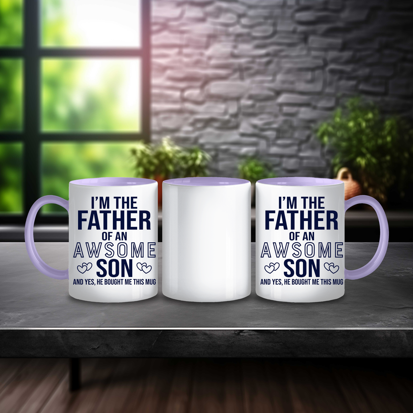 Funny Father of an Awesome Son Mug