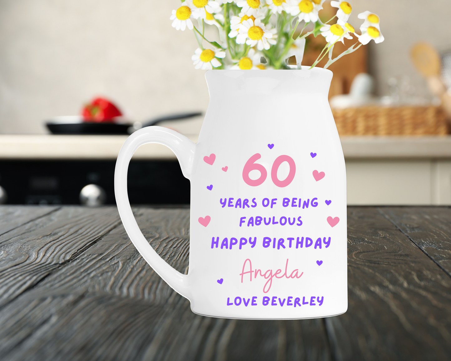 Personalised Birthday Milk Jug Vase