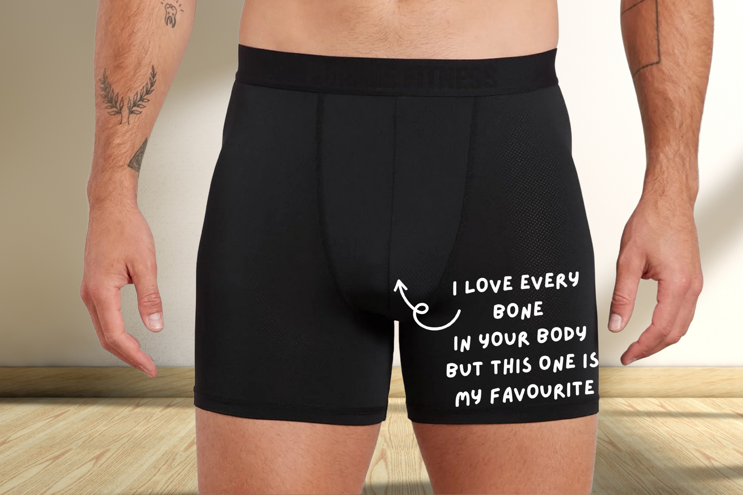 Funny 'Favourite Bone' Boxer Briefs, Novelty Underwear Gift