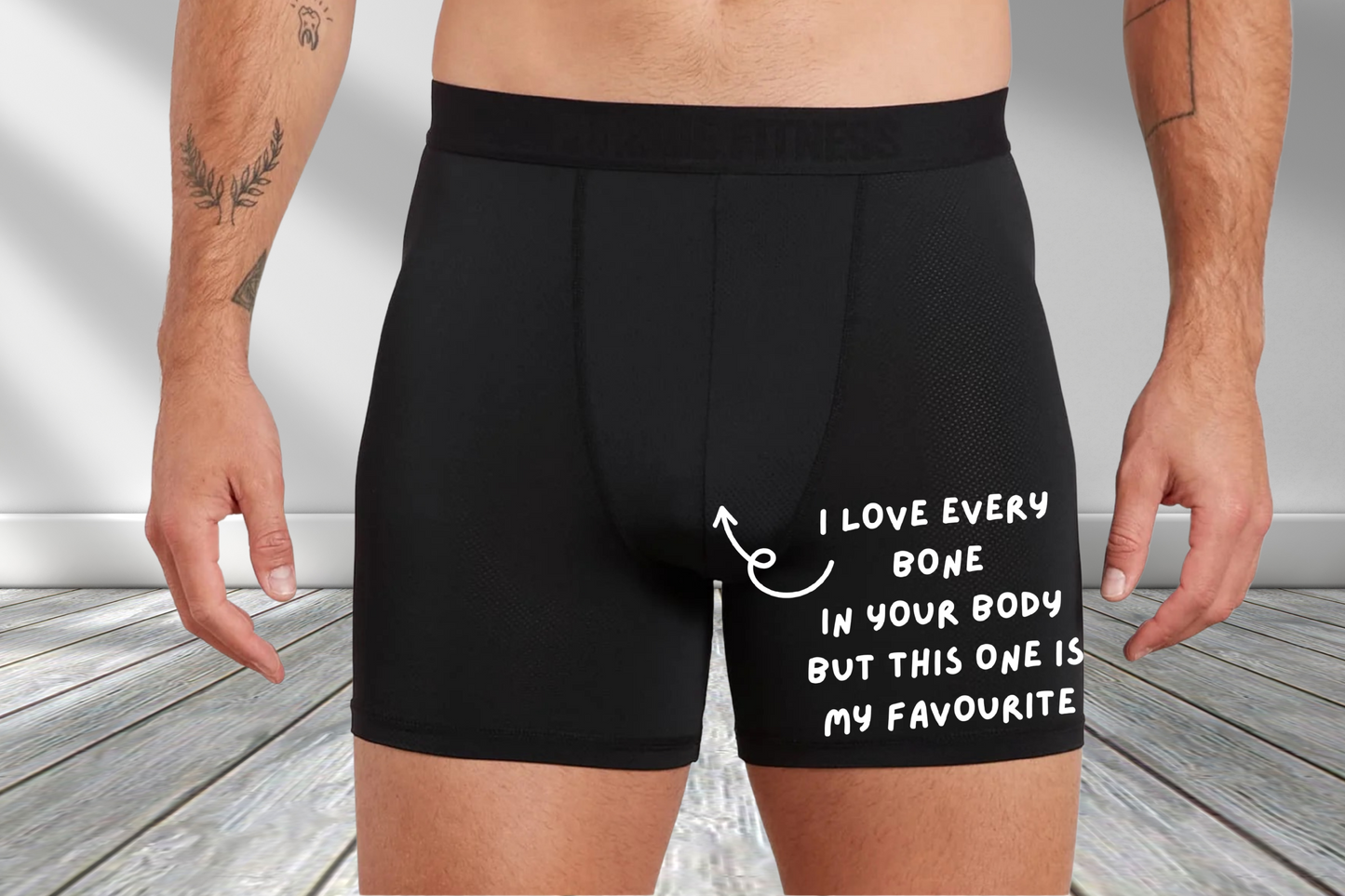 Funny 'Favourite Bone' Boxer Briefs, Novelty Underwear Gift