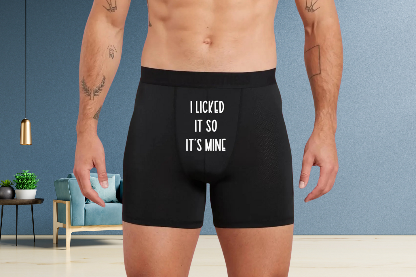 Funny 'I Licked It' Black Boxers