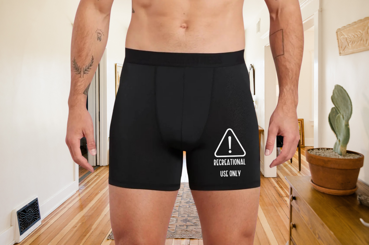 Funny 'Recreational Use Only' Black Boxers