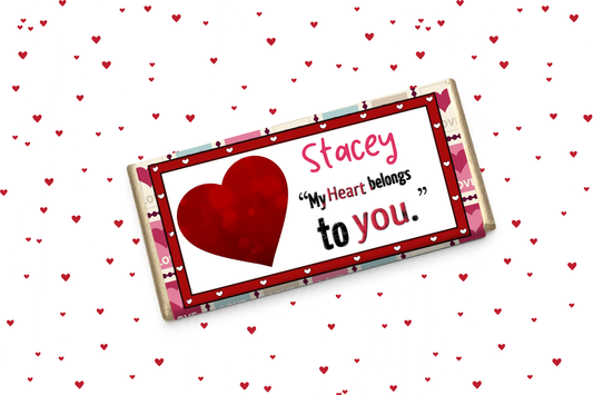 Personalised Chocolate Bar | My Heart Belongs To You