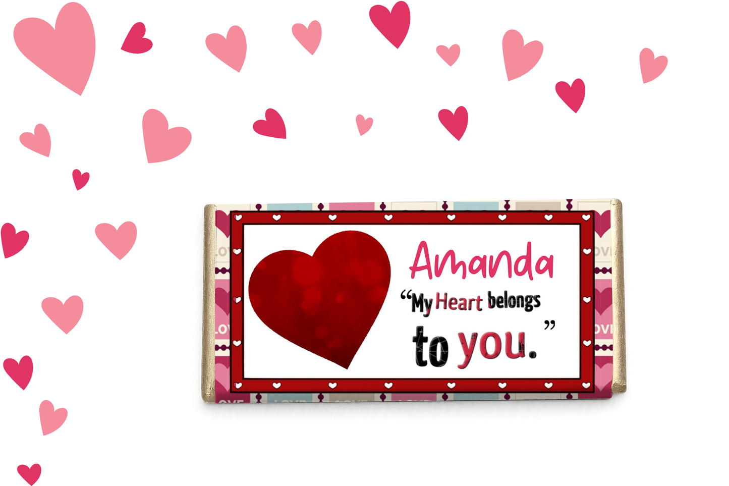 Personalised Chocolate Bar | My Heart Belongs To You