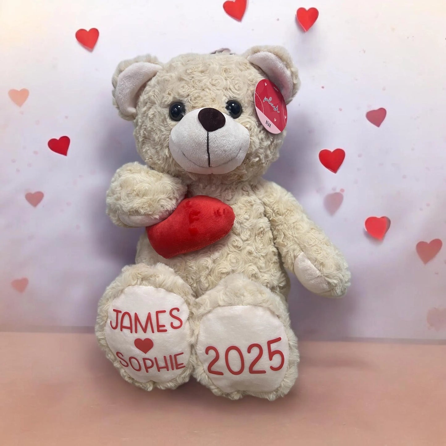 Personalised Valentines Day Bear, Valentines Plush
