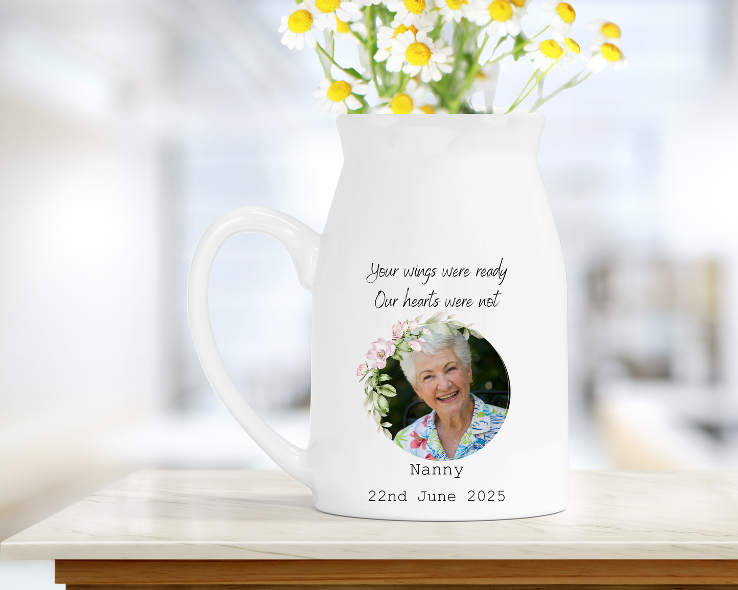 Personalised Memorial Milk Jug Vase