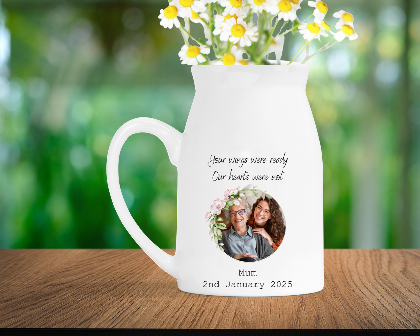 Personalised Memorial Milk Jug Vase