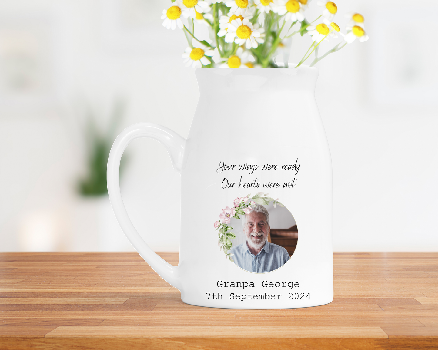 Personalised Memorial Milk Jug Vase