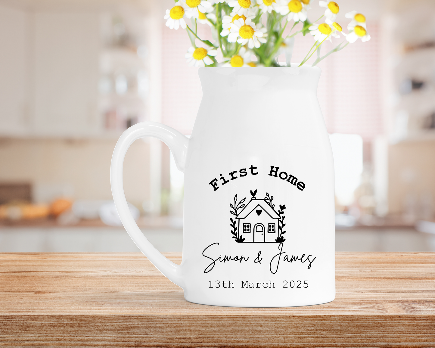 Personalised New Home Ceramic Milk Jug