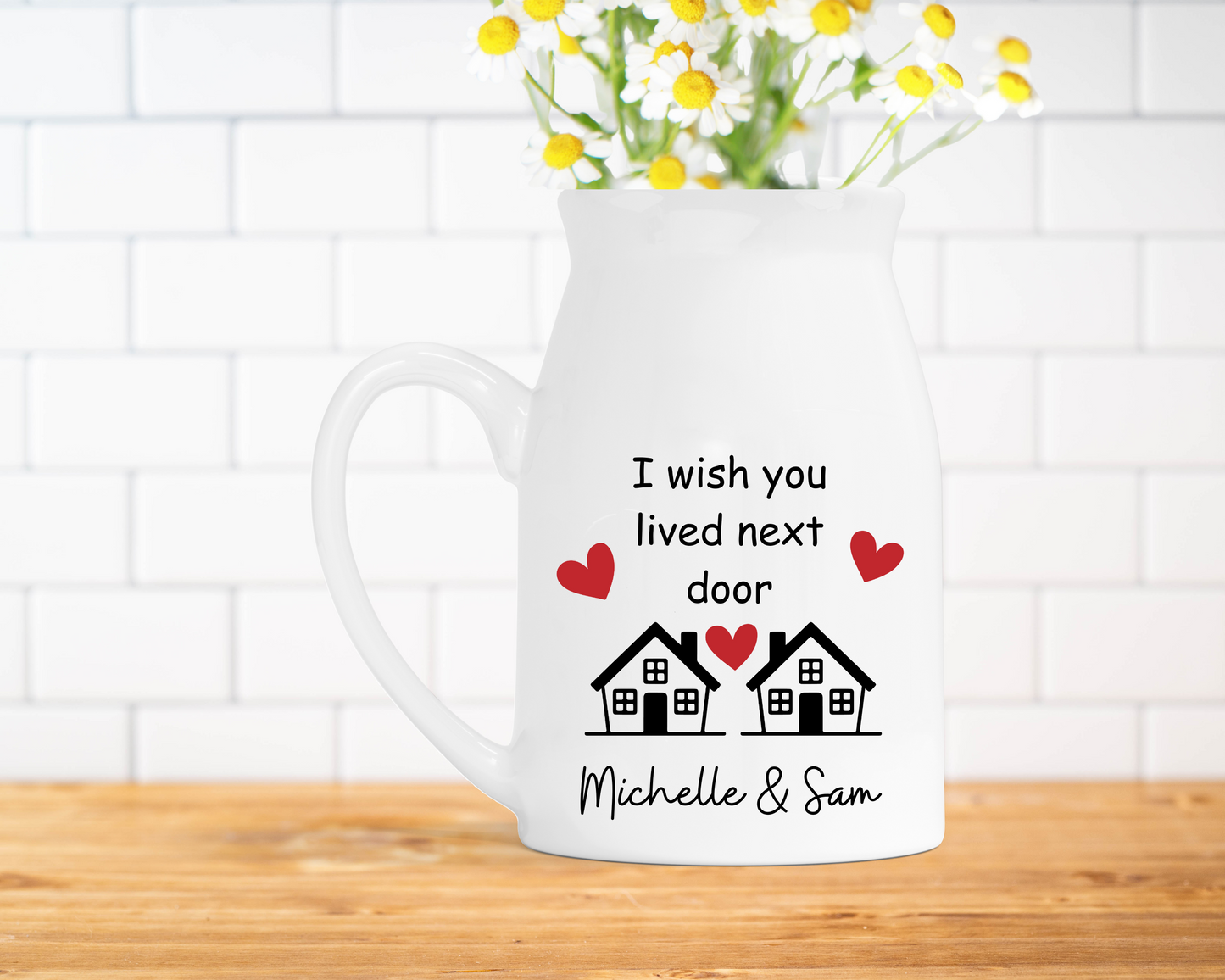 Personalised Friendship Milk Jug Vase