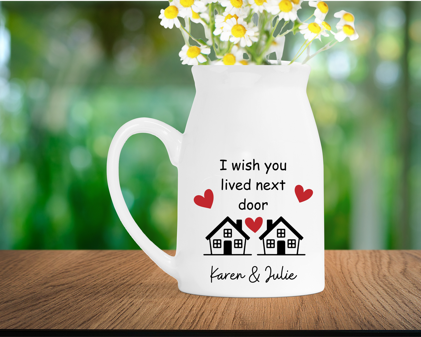 Personalised Friendship Milk Jug Vase