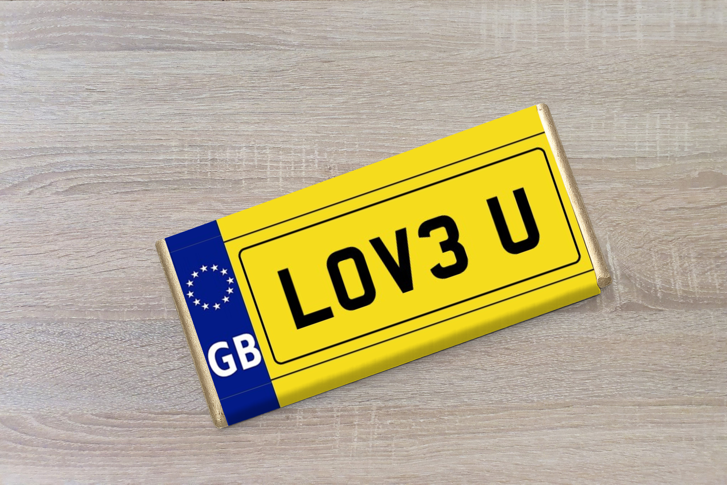Personalised Number Plate Chocolate Bar