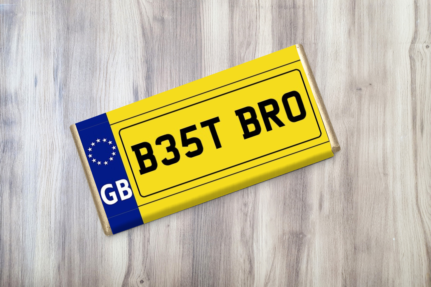 Personalised Number Plate Chocolate Bar