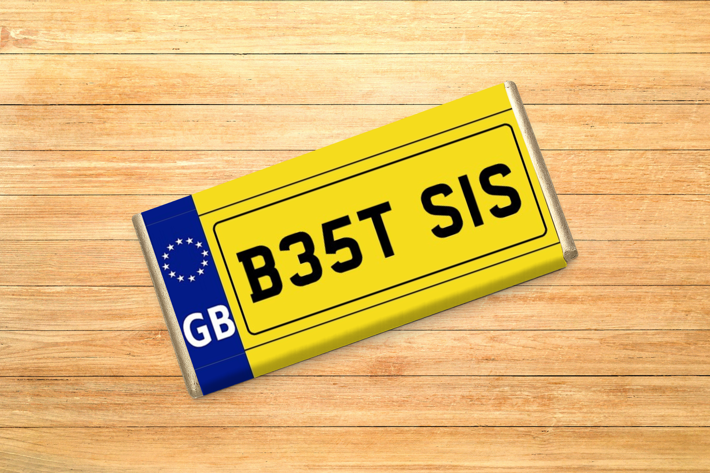 Personalised Number Plate Chocolate Bar