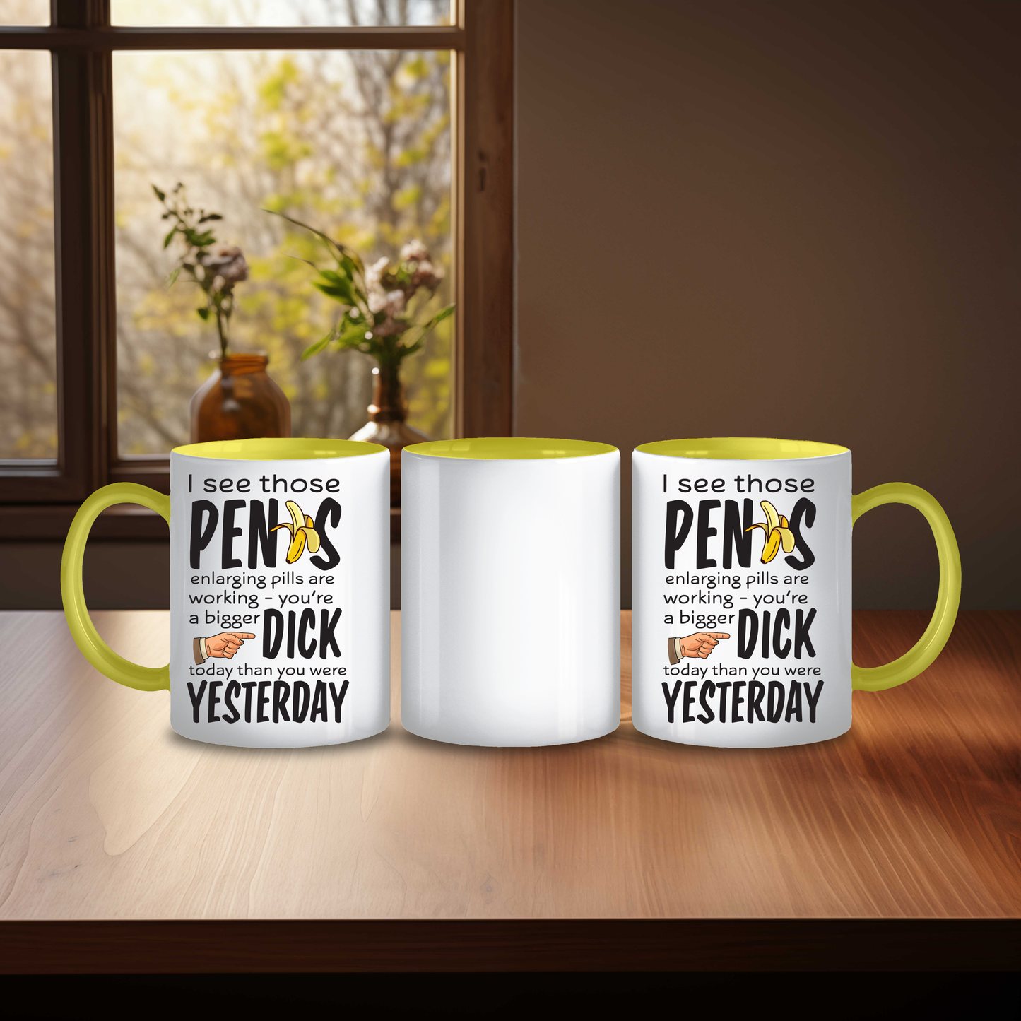 Funny Bigger D**k Than Yesterday Mug