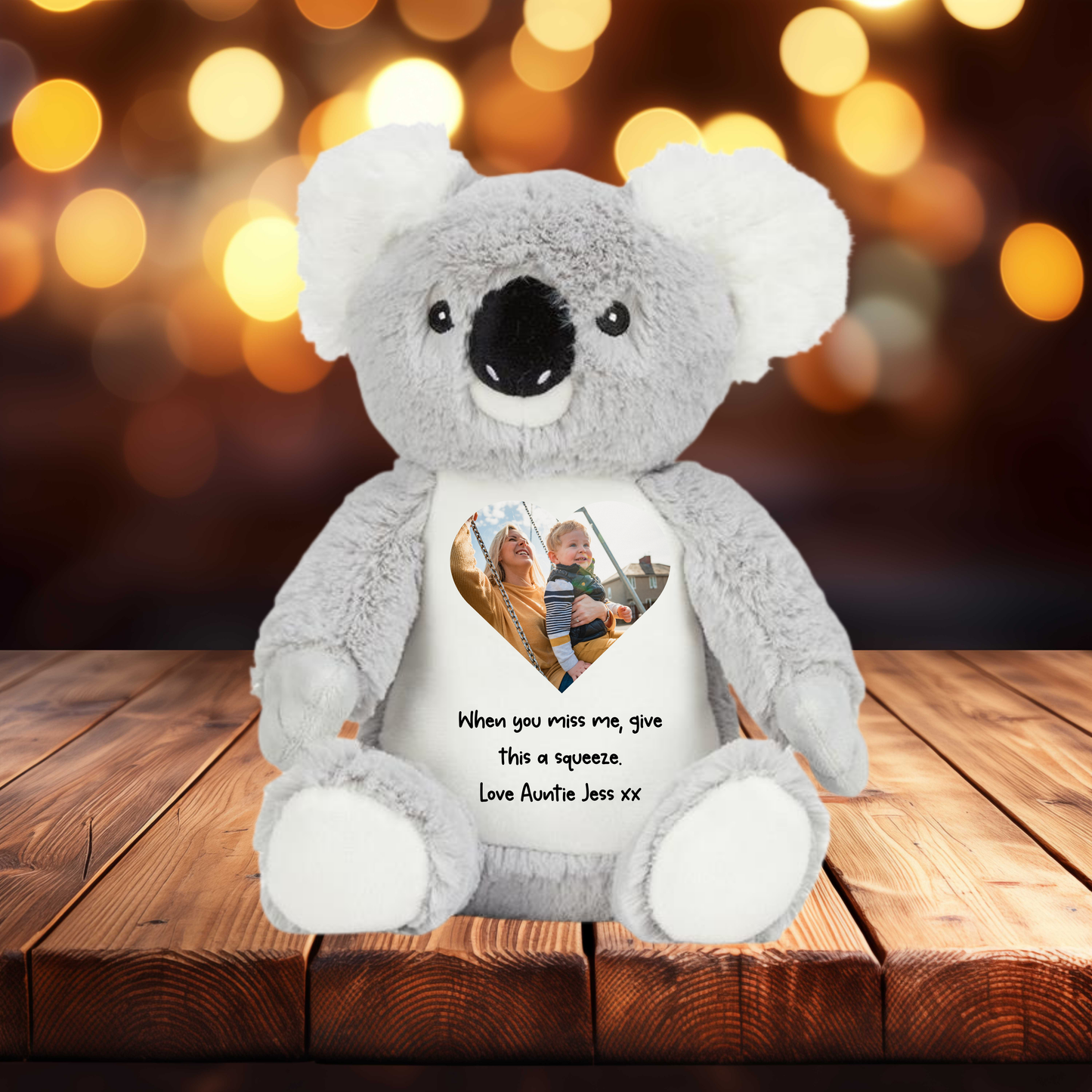 Personalised Bear – Custom Photo & Text Soft Toy