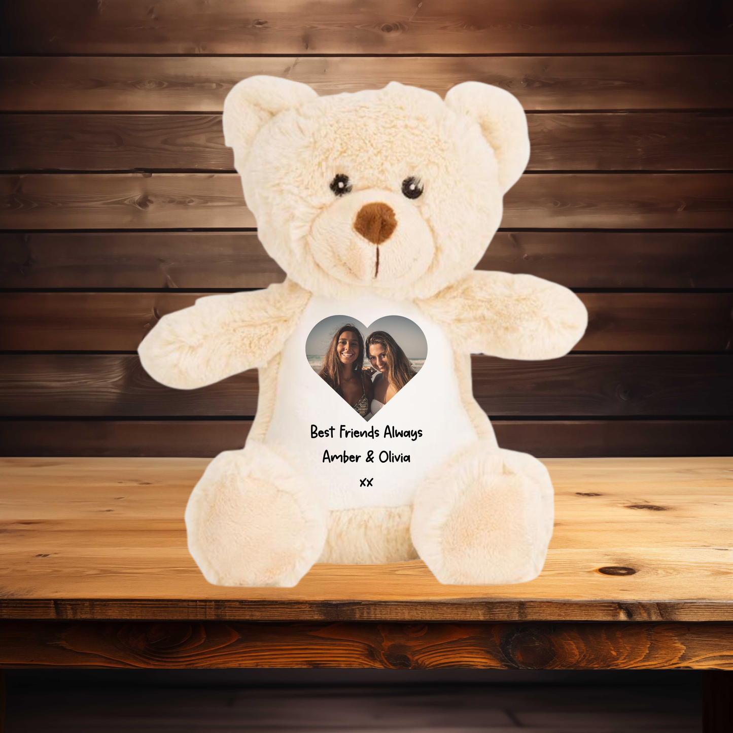 Personalised Bear – Custom Photo & Text Soft Toy