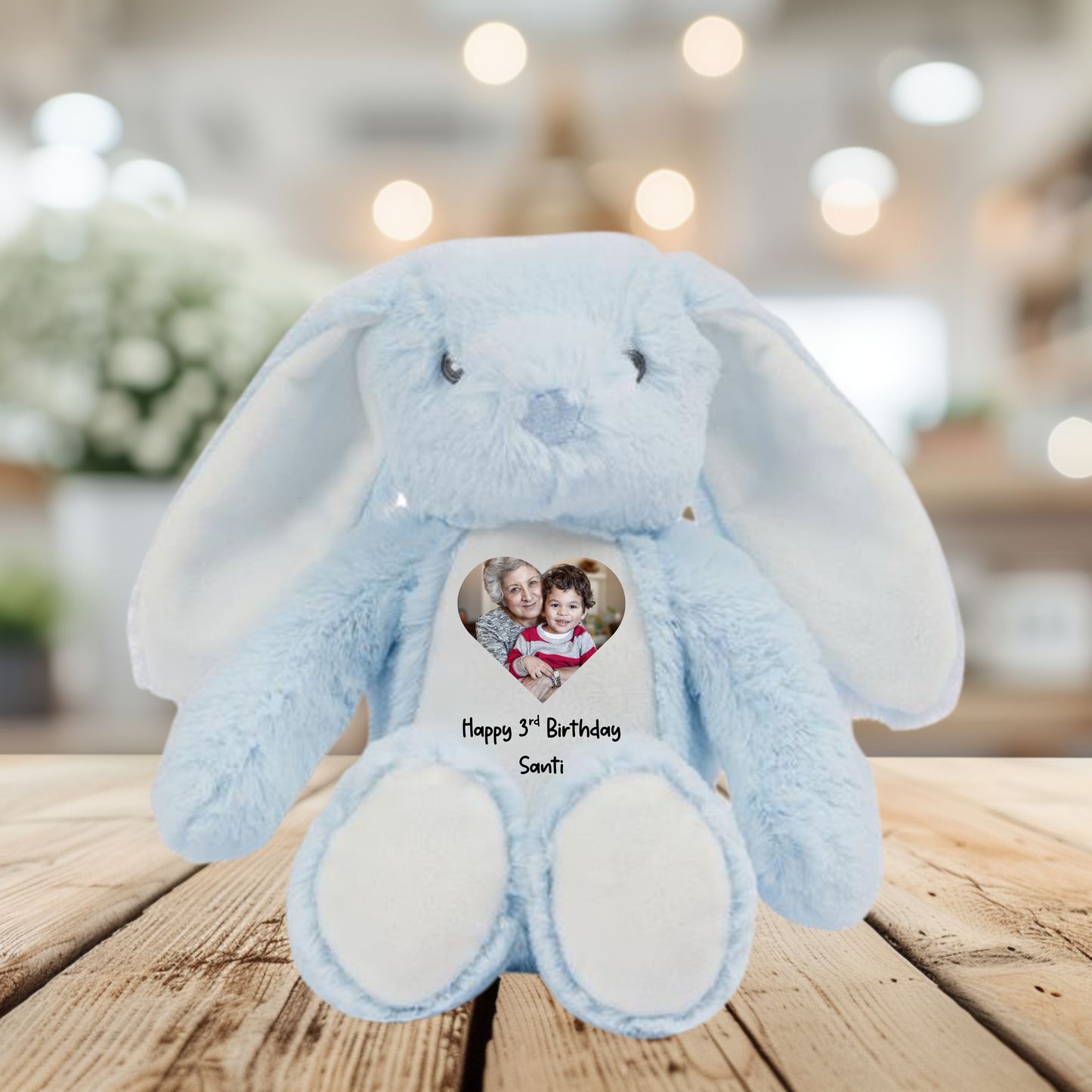 Personalised Bear – Custom Photo & Text Soft Toy