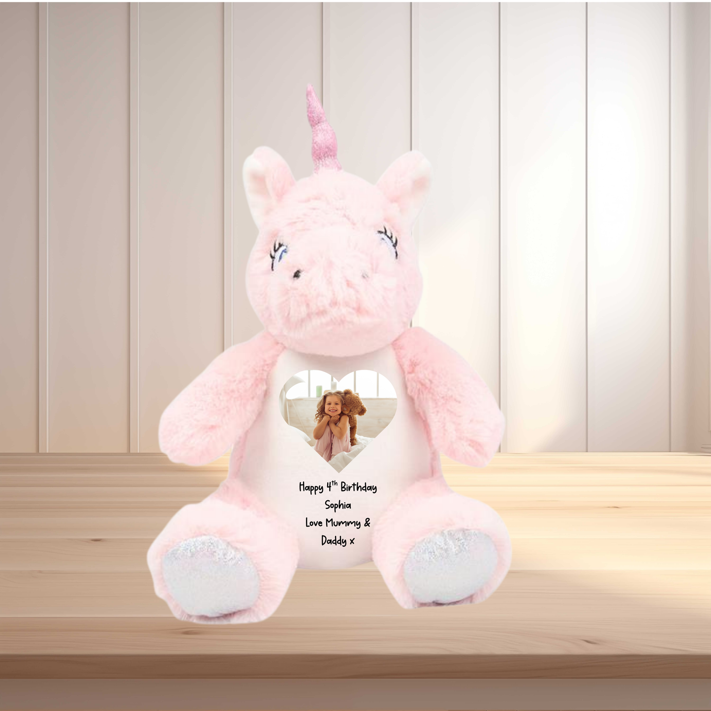Personalised Bear – Custom Photo & Text Soft Toy