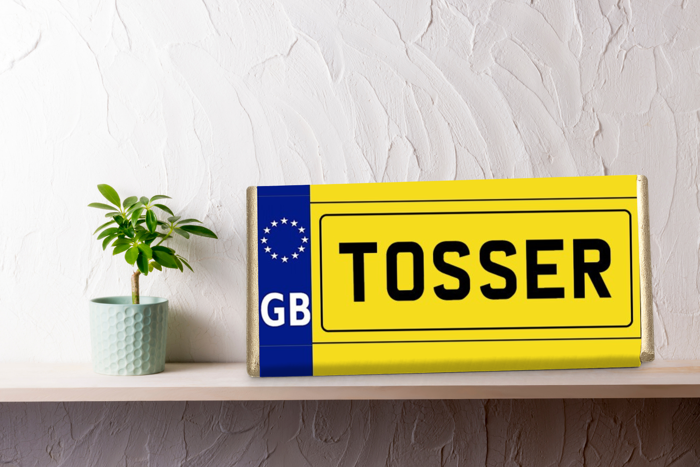 Personalised Rude Number Plate Chocolate Bar
