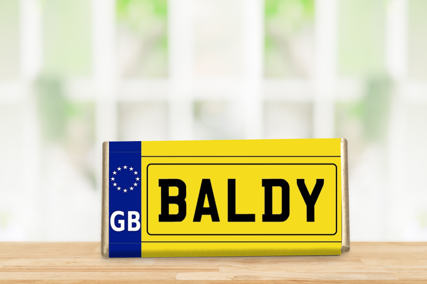 Personalised Rude Number Plate Chocolate Bar